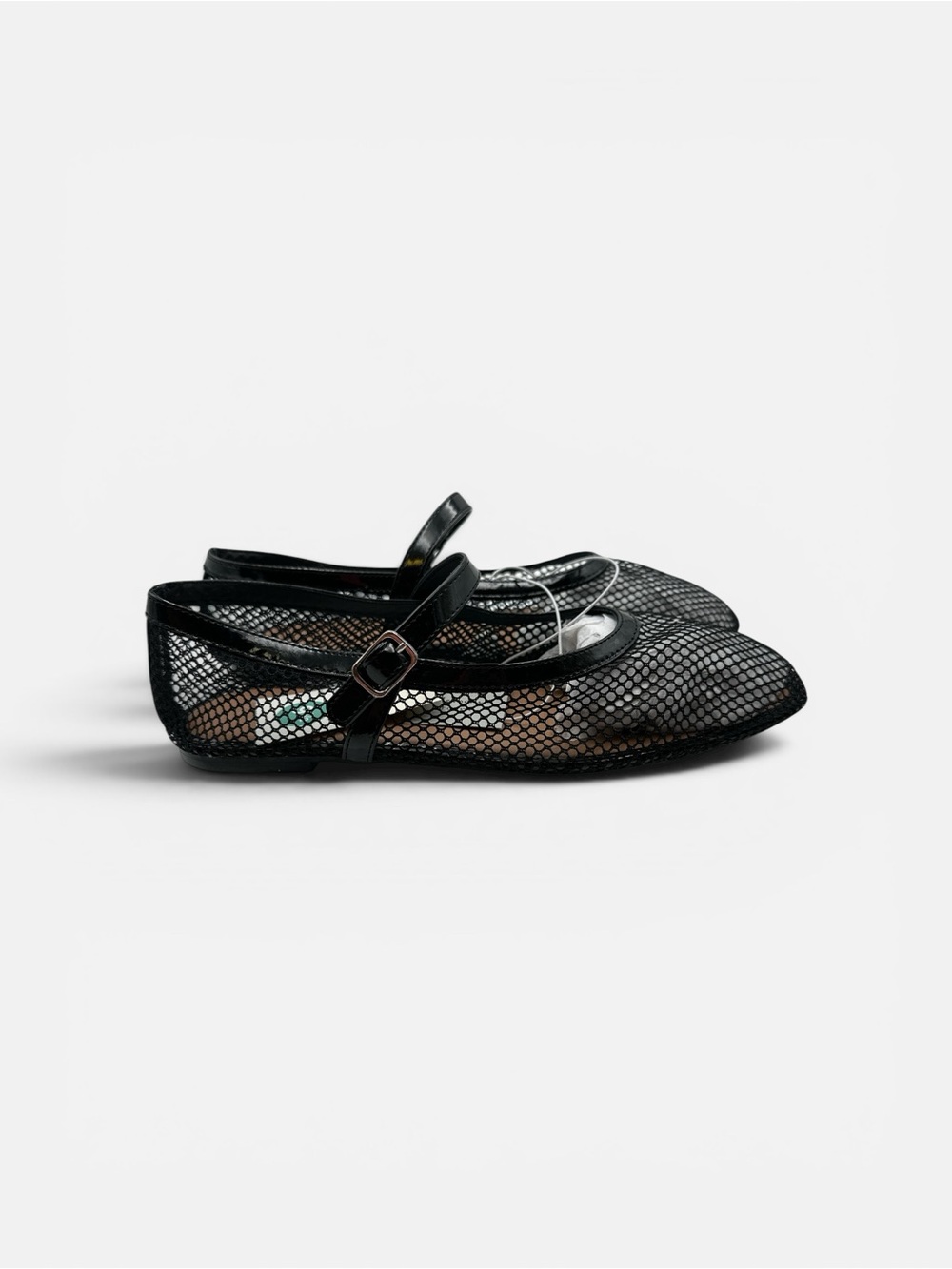 a new day Black Mesh Mary Jane Flats Size 9.5